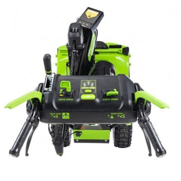 Снегоуборщик аккумуляторный Greenworks GD82ST56, 82V, 61 см, самоходный, бесщеточный, с 3-мя АКБ и ЗУ 1